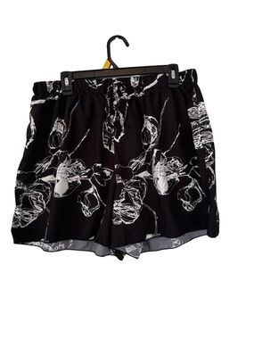 3/$20 Black & White Floral Women’s Shorts with Drawstring